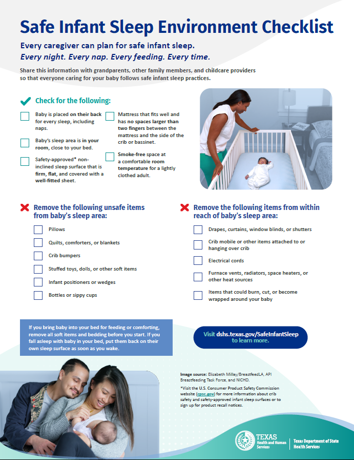 Safe Infant Sleep | Texas DSHS